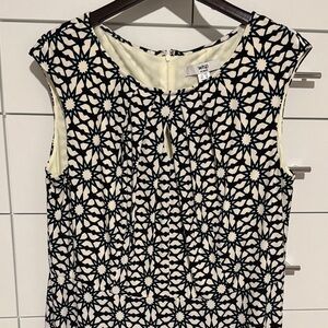 WSD Black and White Geometric Midi Dress